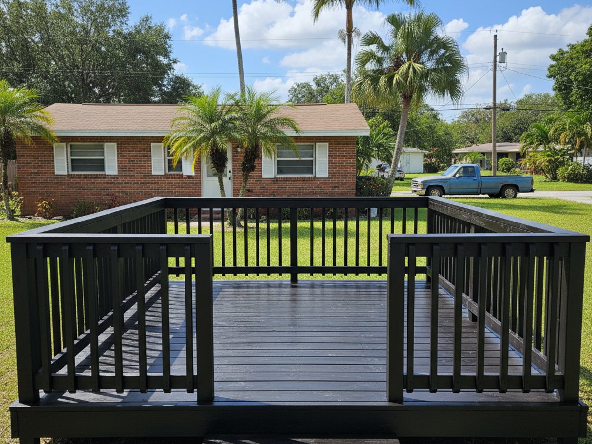 Deck Railing Installation completed by Coastal Deck in Palmetto, FL