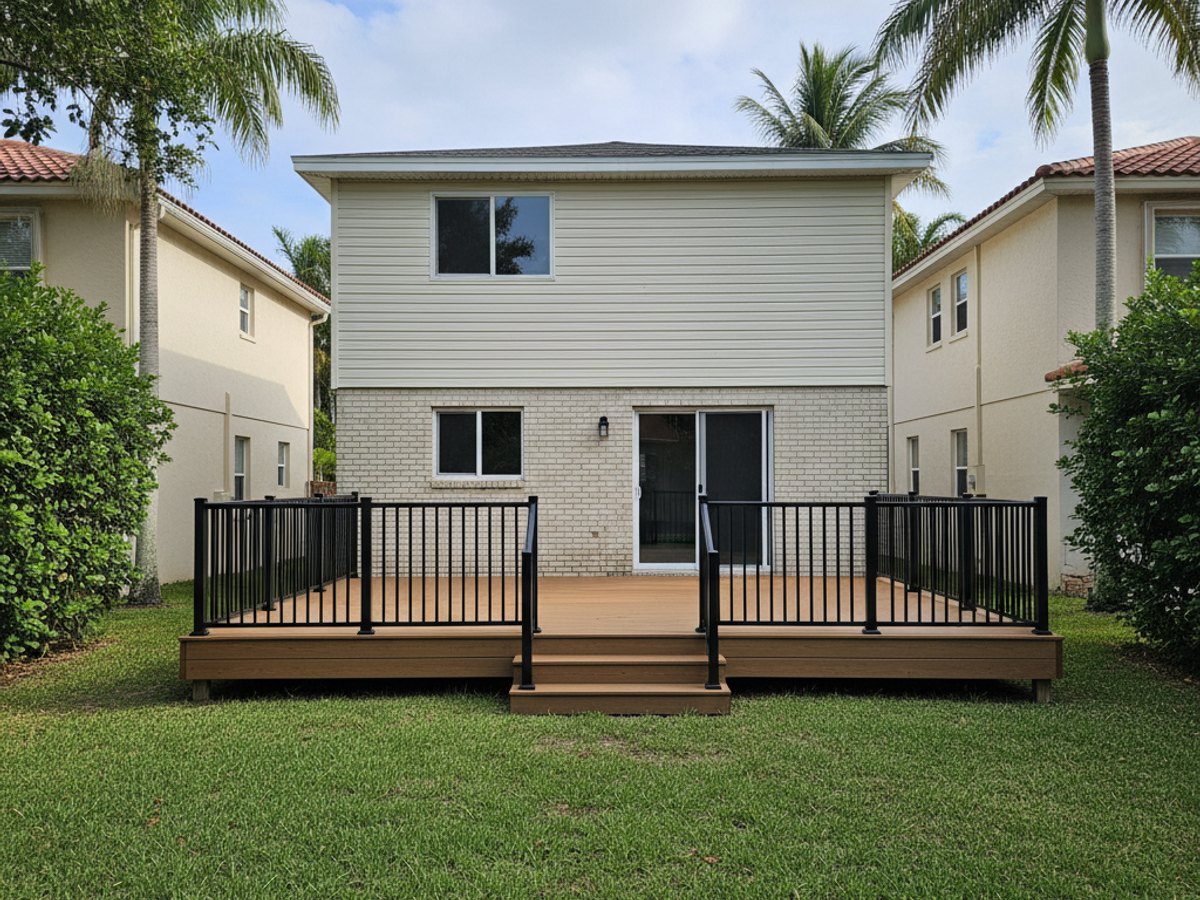 Custom Deck Design completed by Coastal Deck in Nokomis, FL